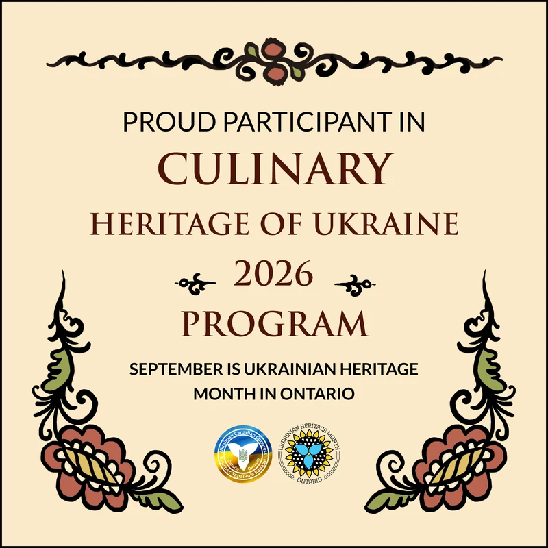Proud Participant in Culinary Heritage of Ukraine 2026 Program badge